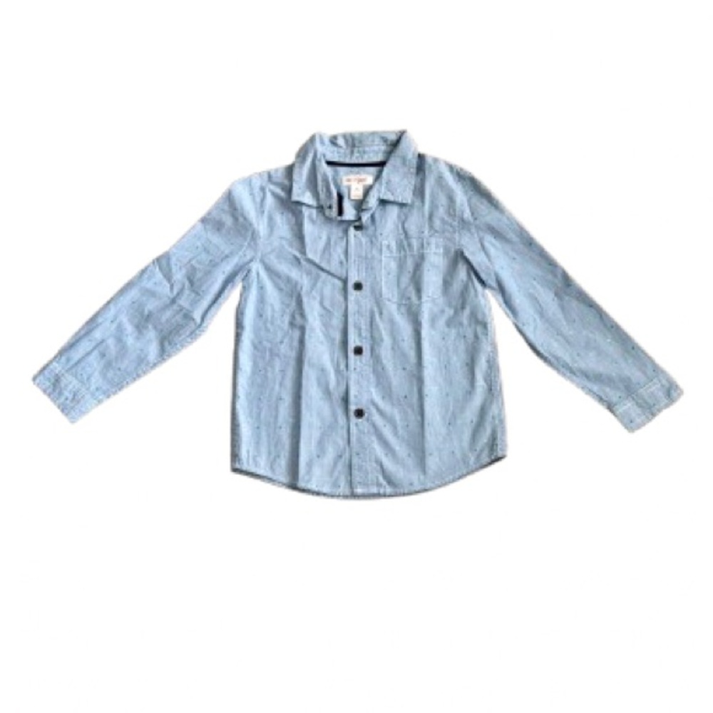 066 NWT Cat & Jack Long Sleeve Button‎ Front Shirt - Size: 5T